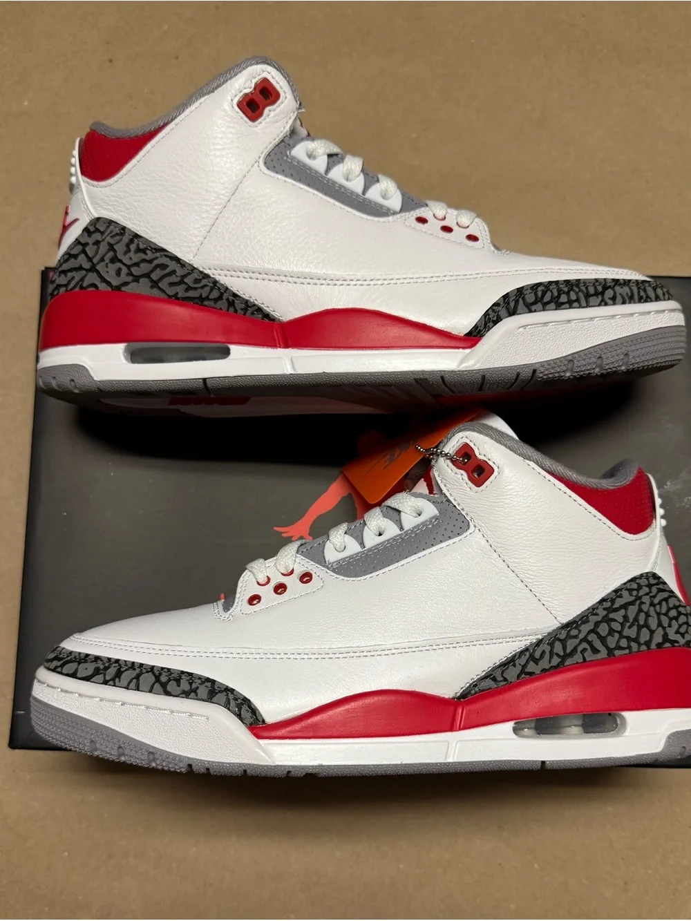 Nike Air Jordan 3 Retro Fire Red 2022 Men’s sz 9.5 Basketball shoes Rare!